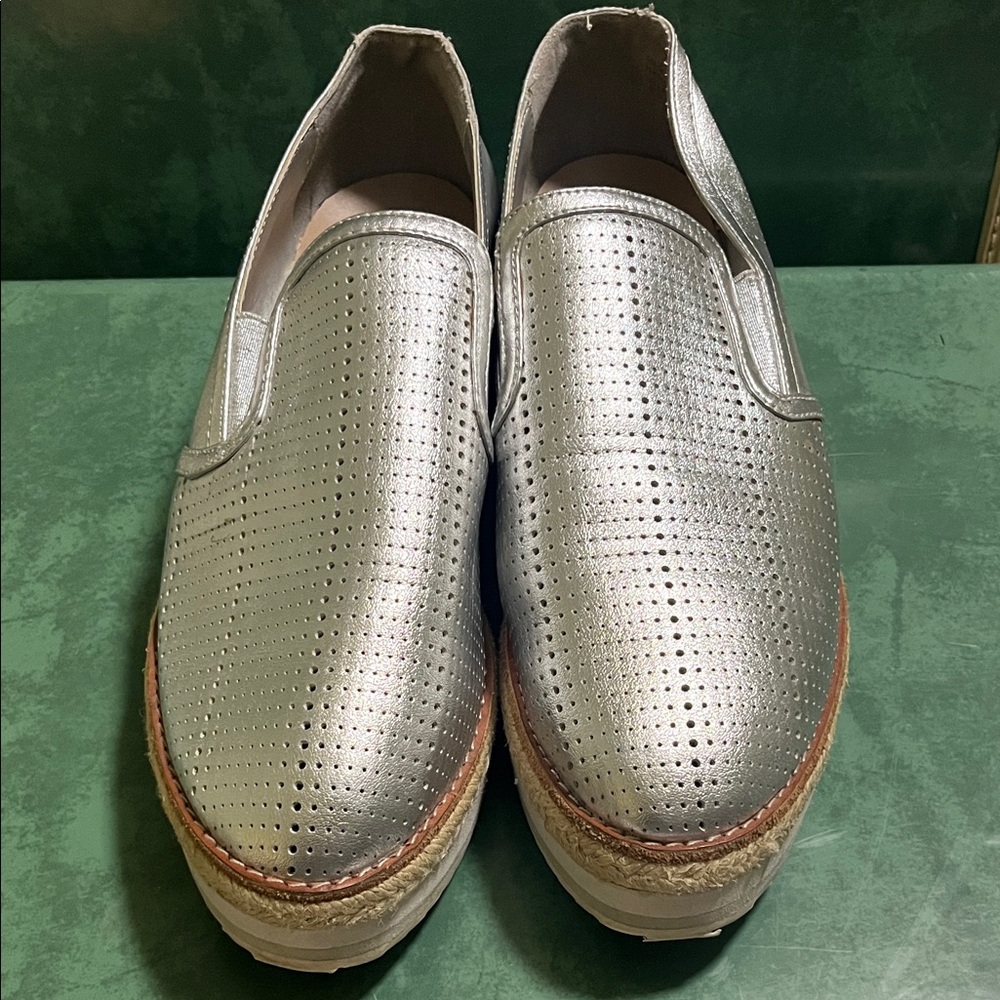 Women’s Silver Slip-On Shoes